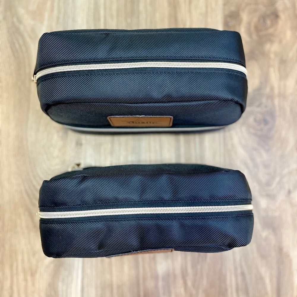 Personalized Men’s Toiletry Bag Black/Brown “Austin”